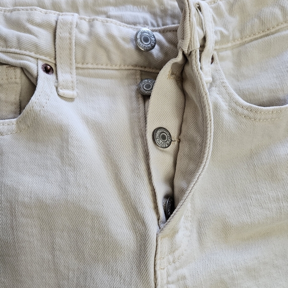 Old Navy High-Rise Straight Jeans - Off White/Cream - Size 0 - Picture 4 of 6